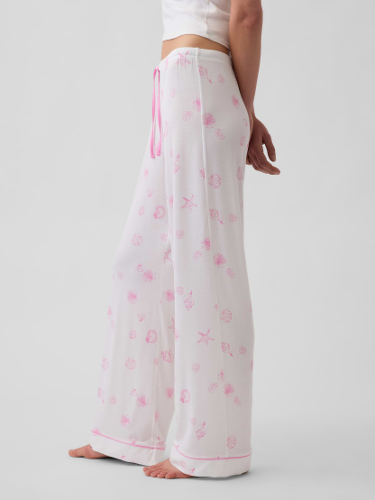SoftMade Modal PJ Pants - Sea shell pink print