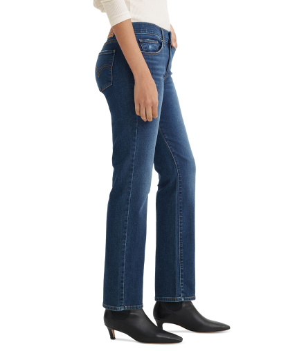 Levi's Women's Classic Mid-Rise Straight-Leg Jeans - The Best Seller Clean Hem