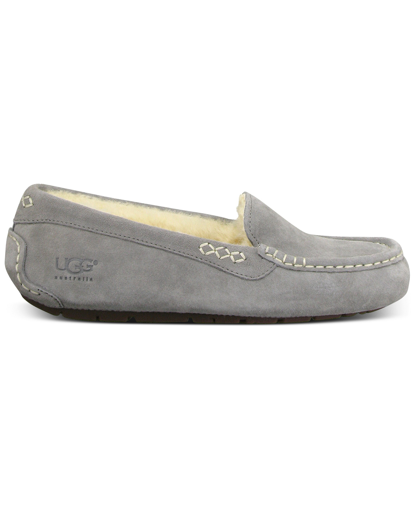 UGG® Women's Ansley Slip On Moccasin Slippers - Light Grey