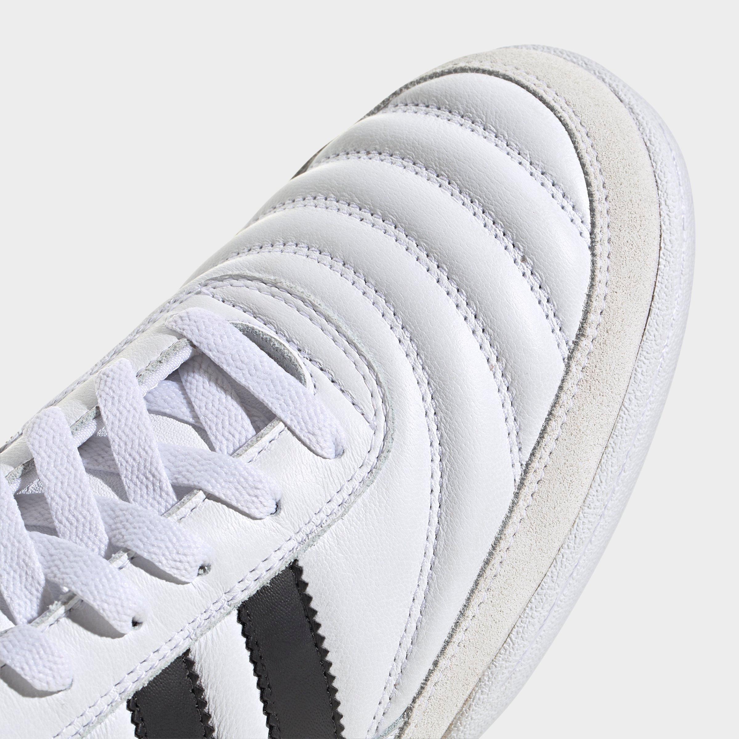 Men's adidas Mundial Team Turf Soccer Cleats - White/Black/Gold Metallic - Detail shot