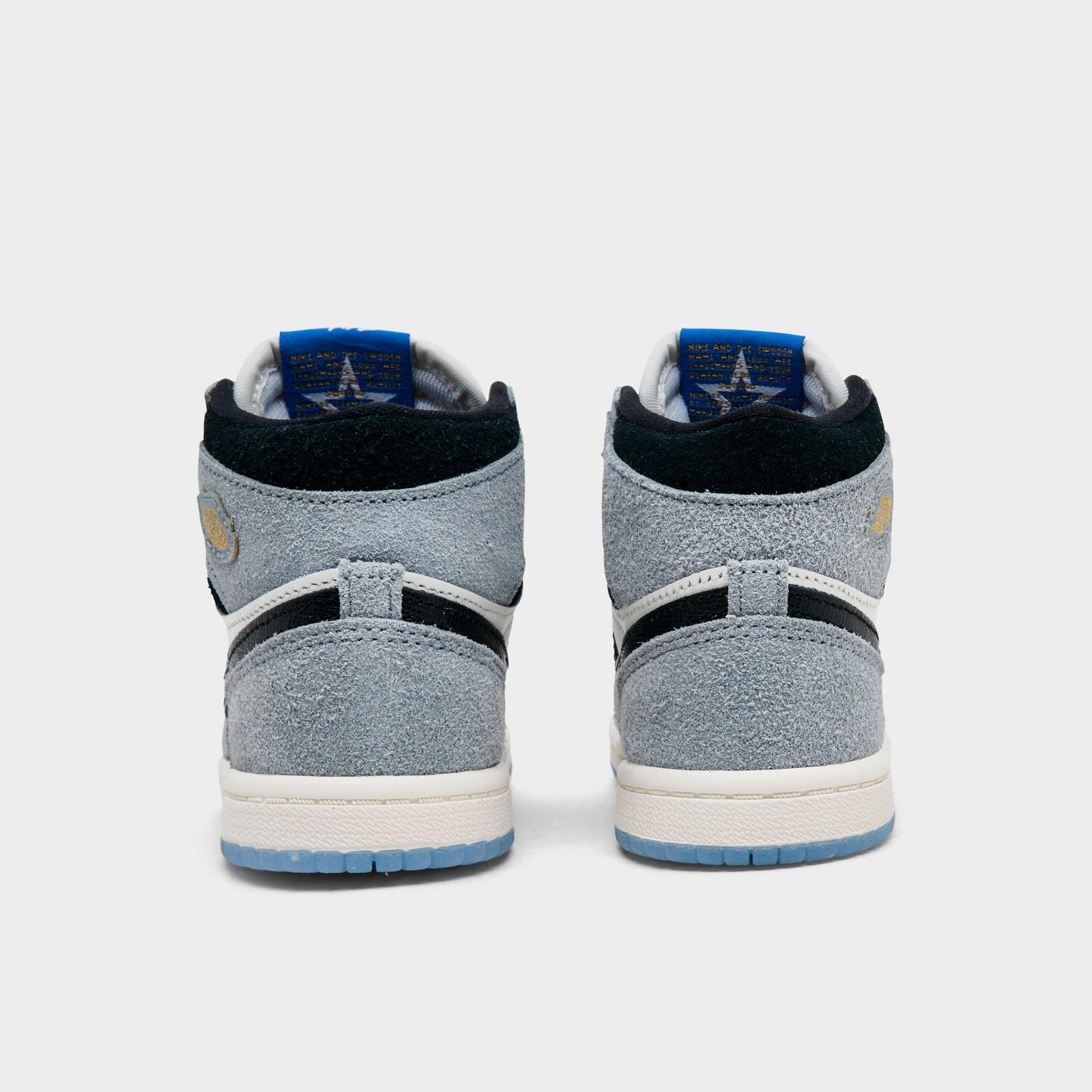 Kids' Toddler Air Jordan Retro 1 High OG Casual Shoes - Cool Grey/Black/Sail/Game Royal/White - view 4