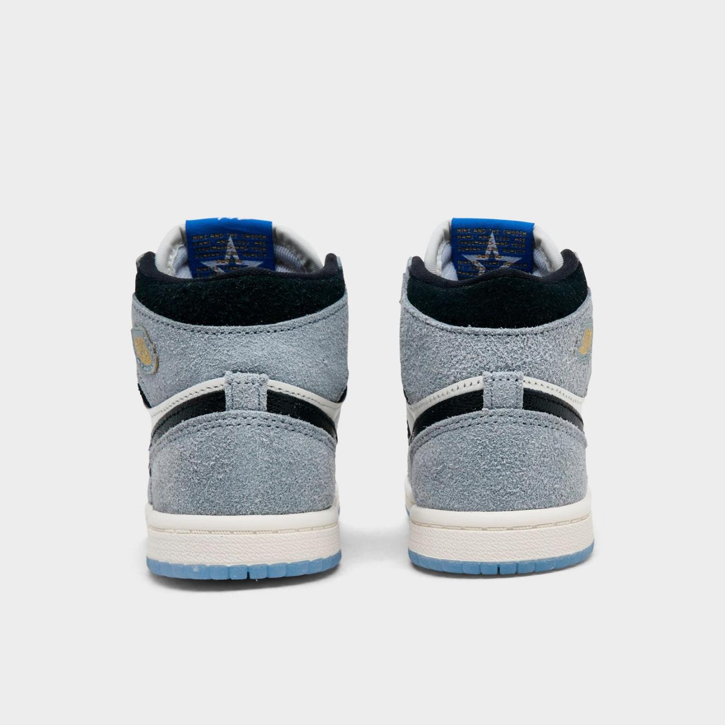 Kids' Toddler Air Jordan Retro 1 High OG Casual Shoes - Cool Grey/Black/Sail/Game Royal/White - view 4