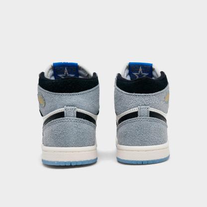 Kids' Toddler Air Jordan Retro 1 High OG Casual Shoes - Cool Grey/Black/Sail/Game Royal/White - view 4