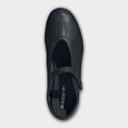Women's adidas Originals Stan Smith Lo Ballet Shoes - Core Black/Core Black/Core Black - Top view
