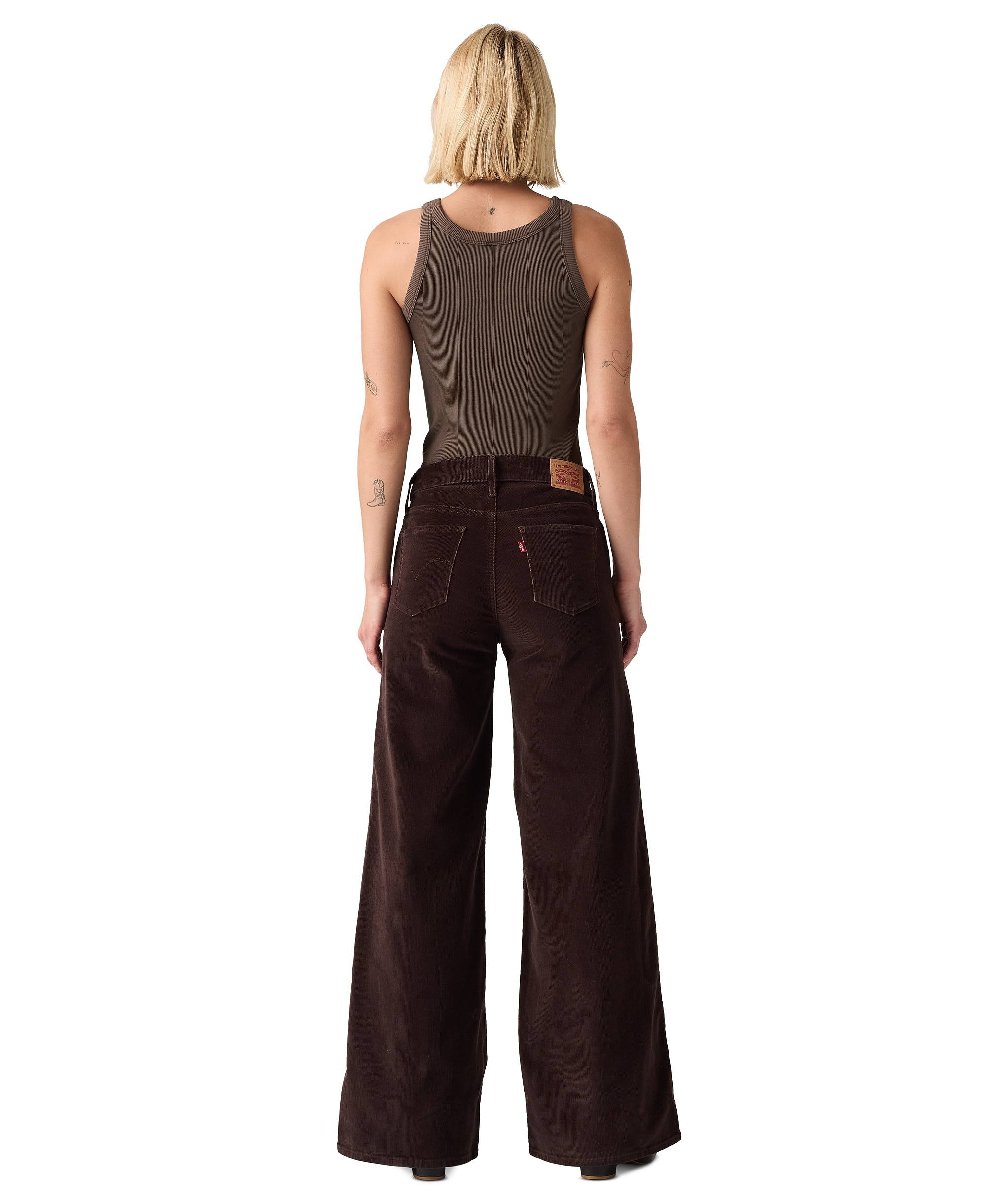Levi's Women's 318 Shaping Stellar-Stretch Wide-Leg Jeans - Mole/java Twill