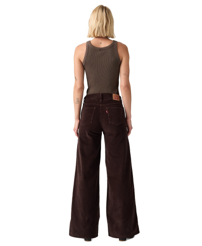 Levi's Women's 318 Shaping Stellar-Stretch Wide-Leg Jeans - Mole/java Twill