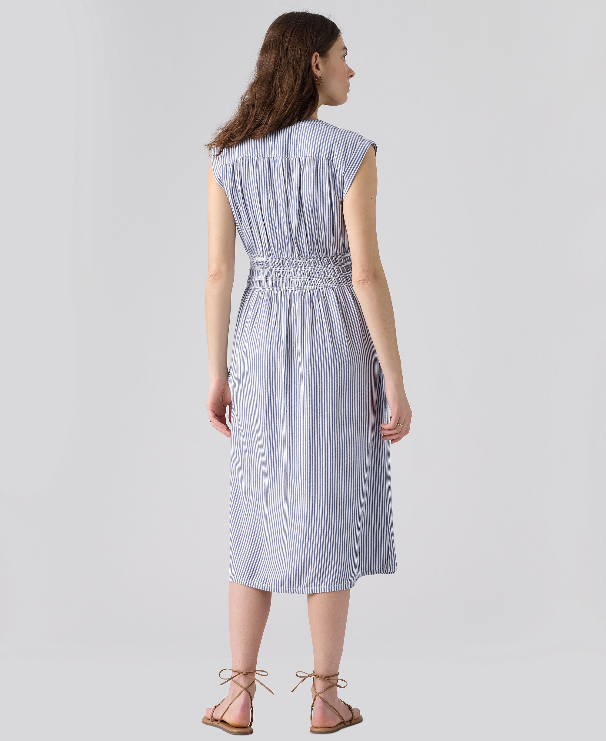 Levi's Women's Beatrice Button-Front Midi Dress - Hadley Stripe D49349
