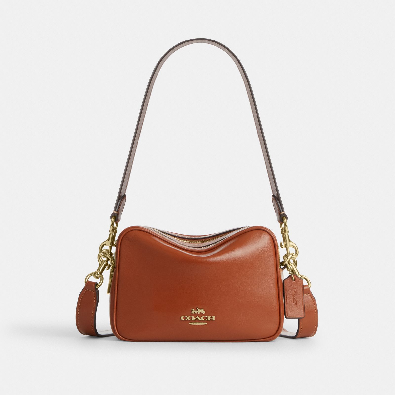 Mini Carey Crossbody Bag - Gold/Cinnamon