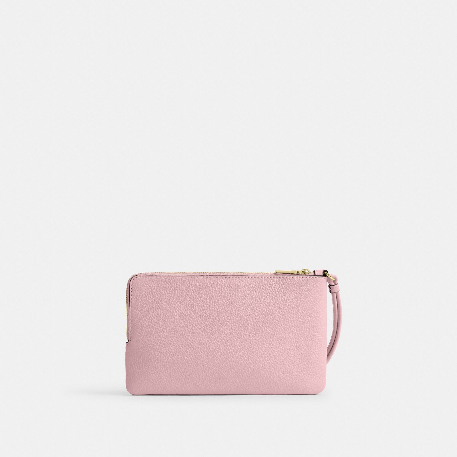 Double Zip Wallet In Signature Denim - Gold/Light Pink - view 6