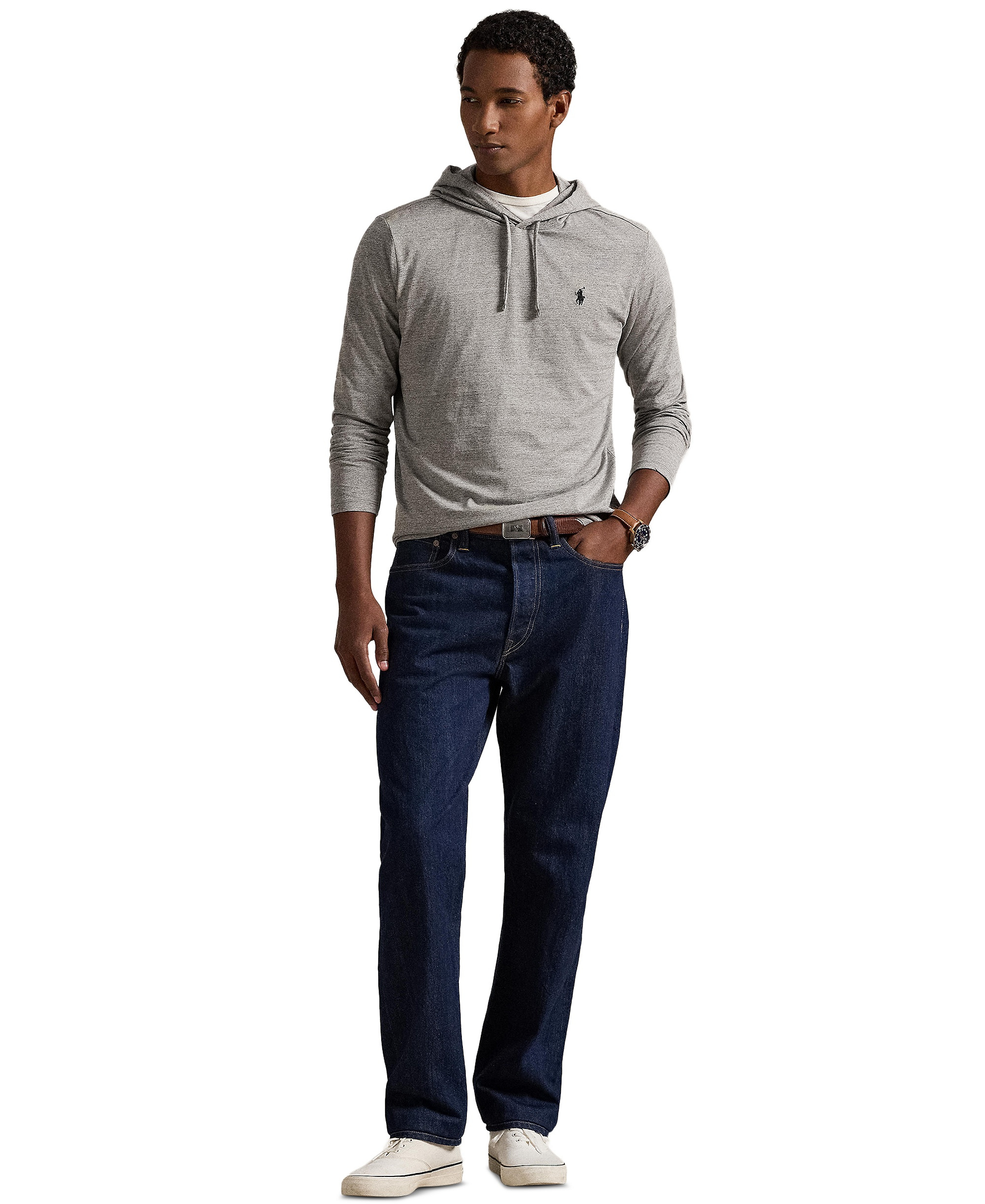 Polo Ralph Lauren Men's Hooded Jersey - Gray