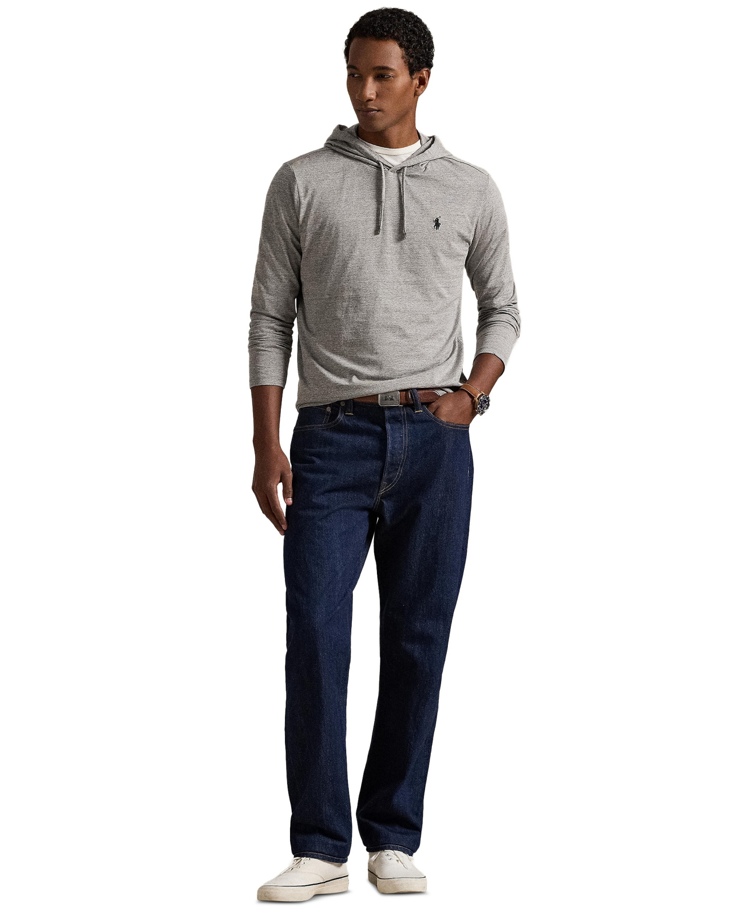 Polo Ralph Lauren Men's Hooded Jersey - Gray
