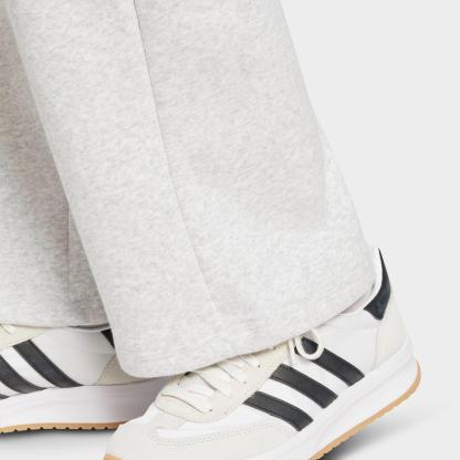 Women's adidas Sportswear Essentials Small Logo Feel Cozy Open-Hem Pants - Light Grey Heather/White