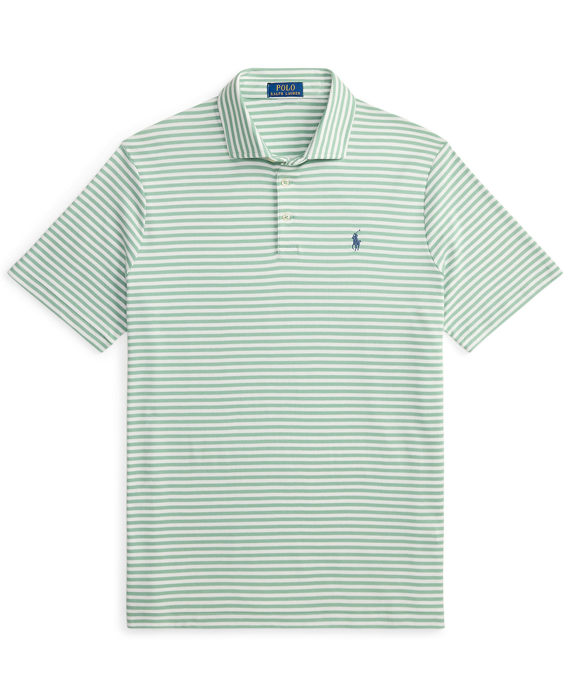 Polo Ralph Lauren Men's Classic Stripe Polo Shirt - Faded Mint/White