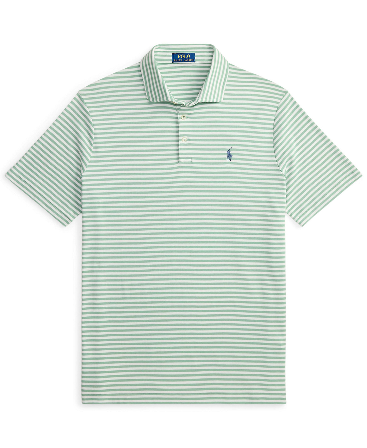 Polo Ralph Lauren Men's Classic Stripe Polo Shirt - Faded Mint/White