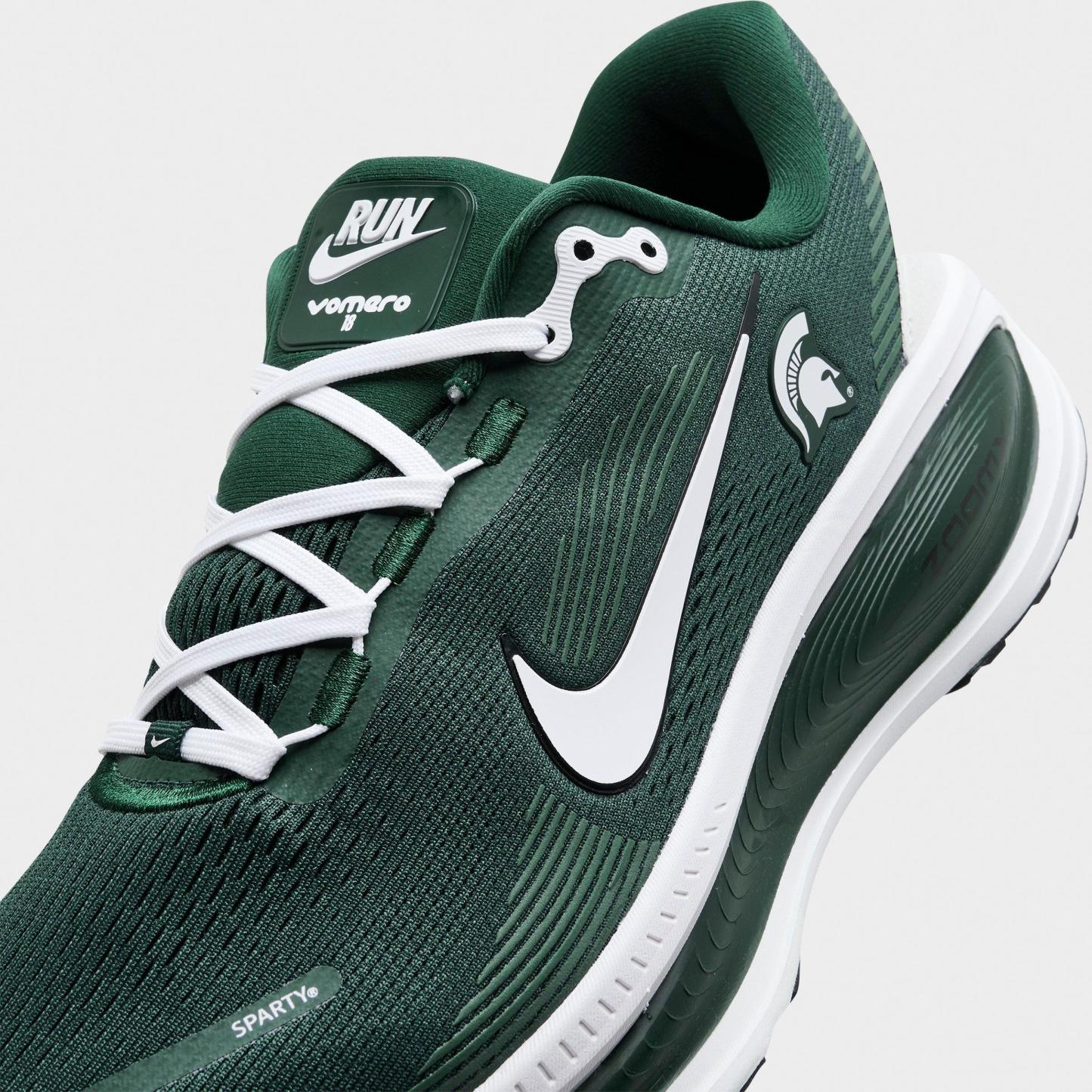 Men's Nithtke Vomero 18 Purdue Boilermakers Running Shoes - Part 1 - Pro Green/Black/White - Detail shot