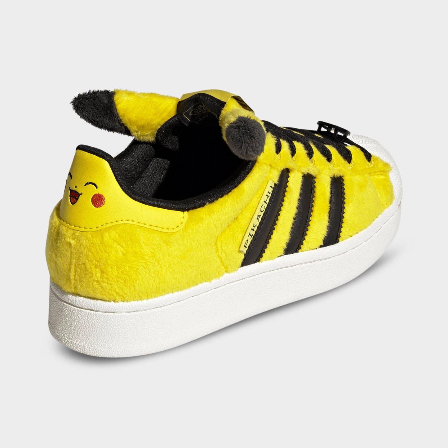 Big Kids' adidas Originals Superstar II Casual Shoes - Yellow/Yellow/Core Black - Back view