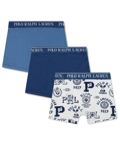 Polo Ralph Lauren Boys' 8-20 Cotton Stretch Boxer Briefs, 3-Pack - Nevis