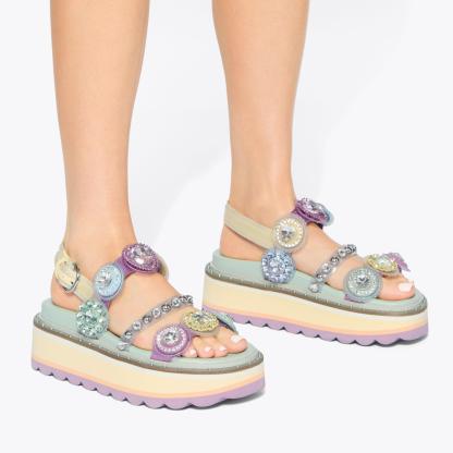 Kurt Geiger London Octavia Sling Platform Sandal - Multi Colored - view 2