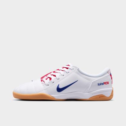 Men's Nithtke Total 90 Casual Shoes - Part 1 - White/University Red/Gum Yellow/Deep Royal Blue - Left shoe facing left. Outside of the shoe.