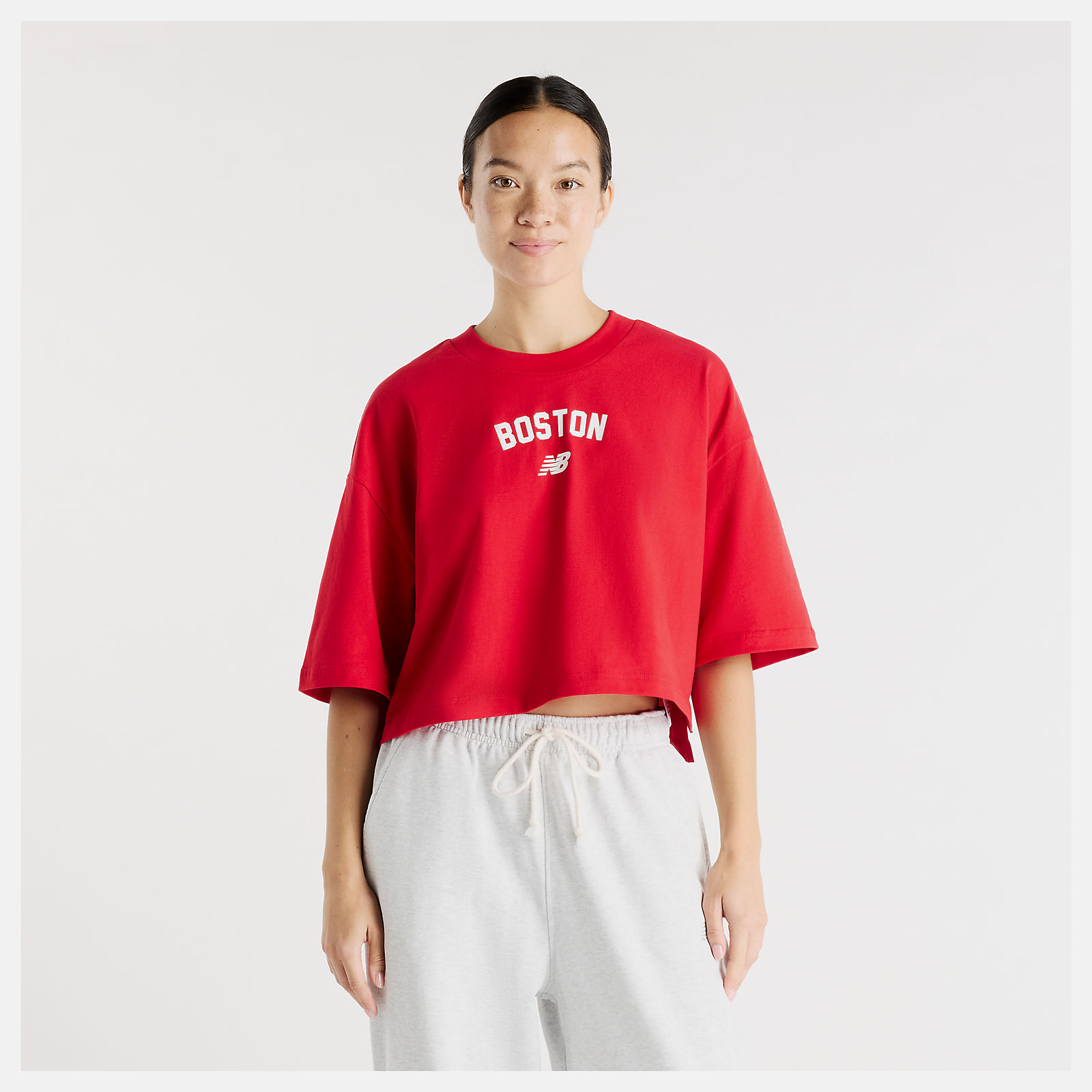 New Balance Boston City Waist Length T-Shirt, WT61W25ATRE