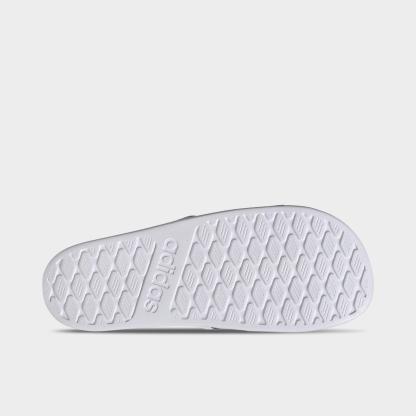 Women's adidas Adilette Comfort 2.0 Slide Sandals - Cloud White/Core Black/Crystal White - Bottom view