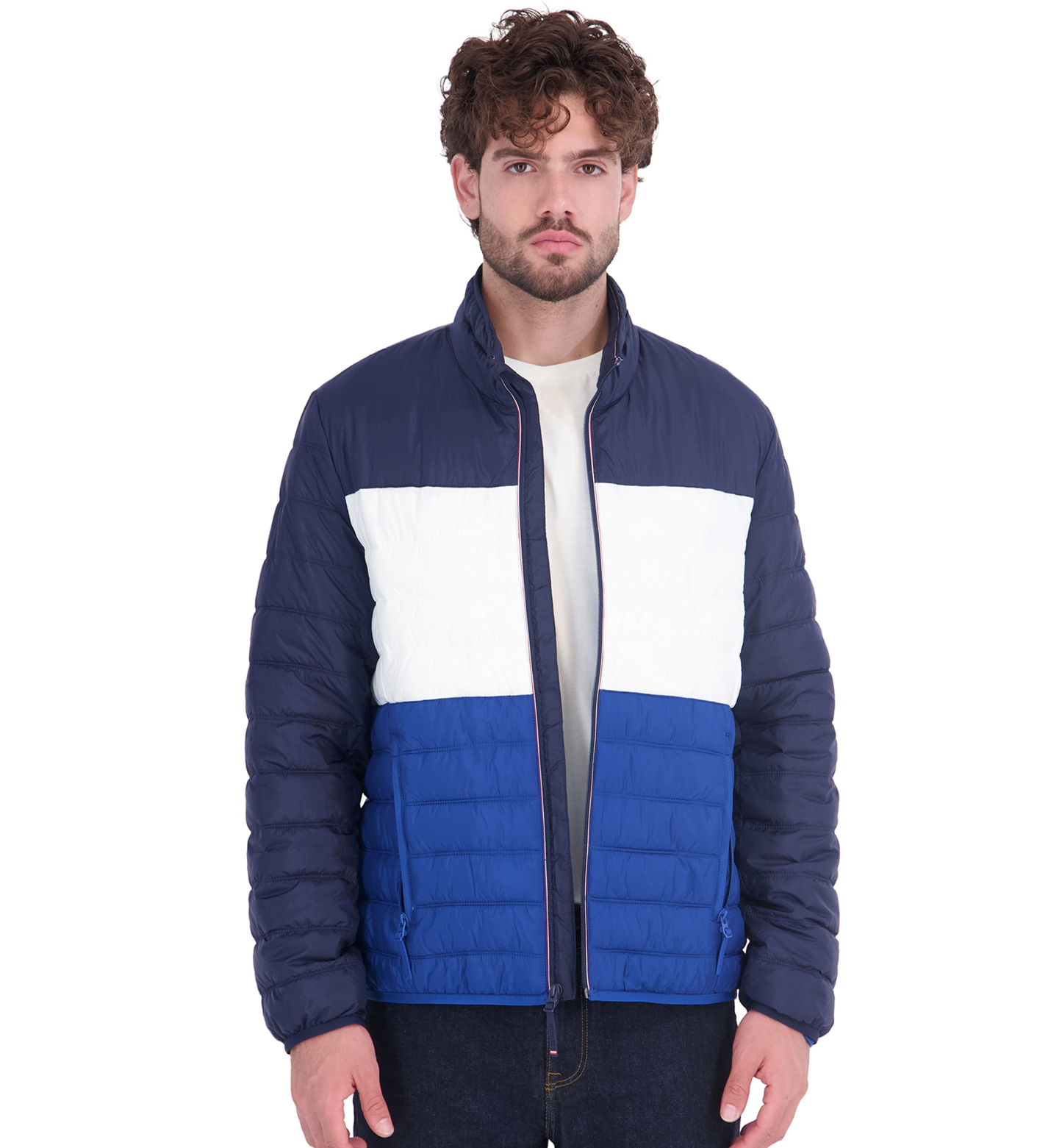Tommy Hilfiger Men's Unhooded Packable Jacket - Royal Blue Combo