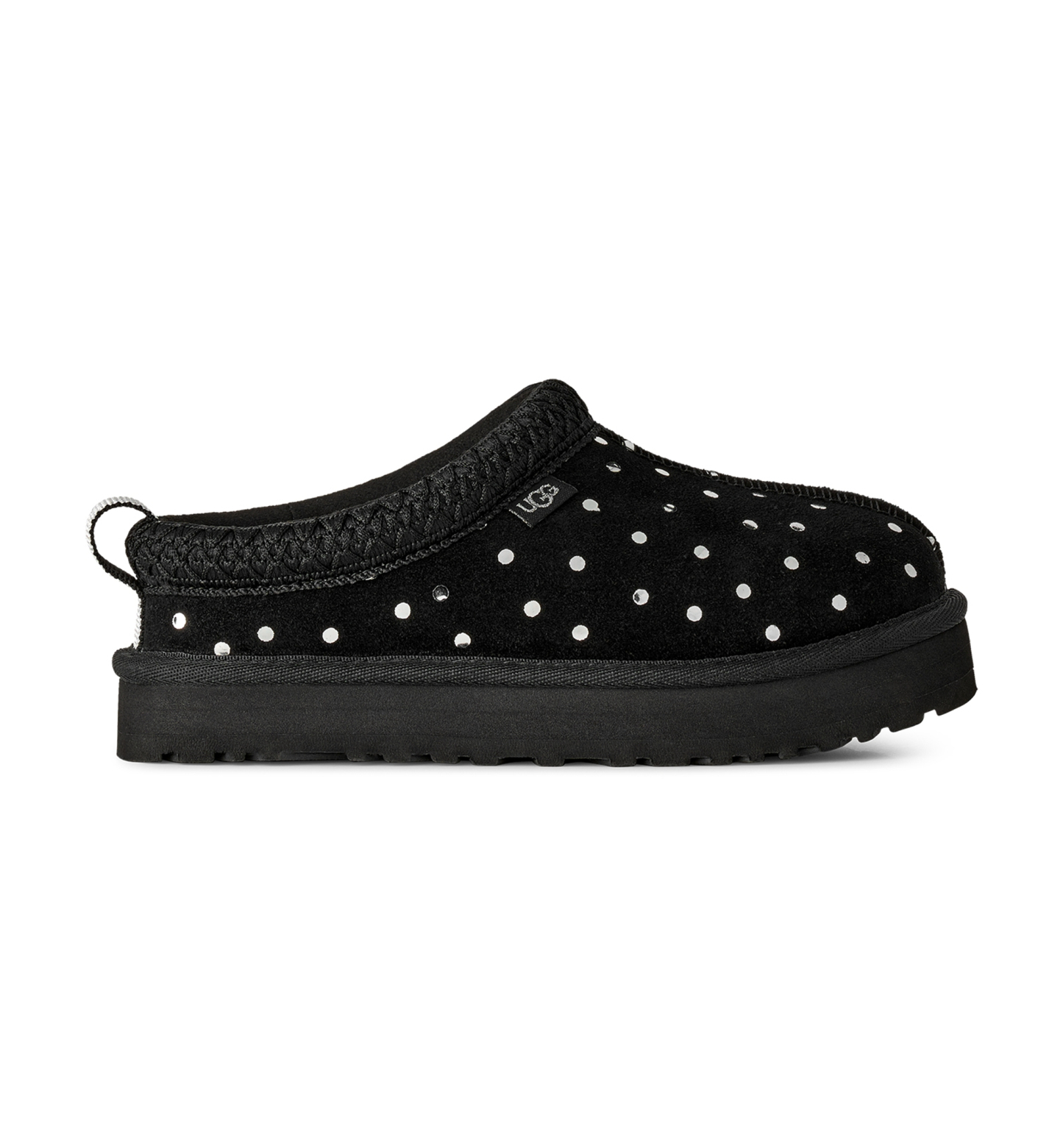 UGG® Kids Tazz Shiny Dots Slip-On Slippers - Black