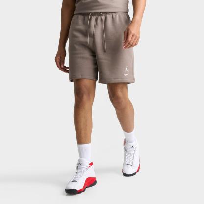 Men's Jordan Brooklyn Varsity Fleece Shorts - Olive Grey/Sail - view 1