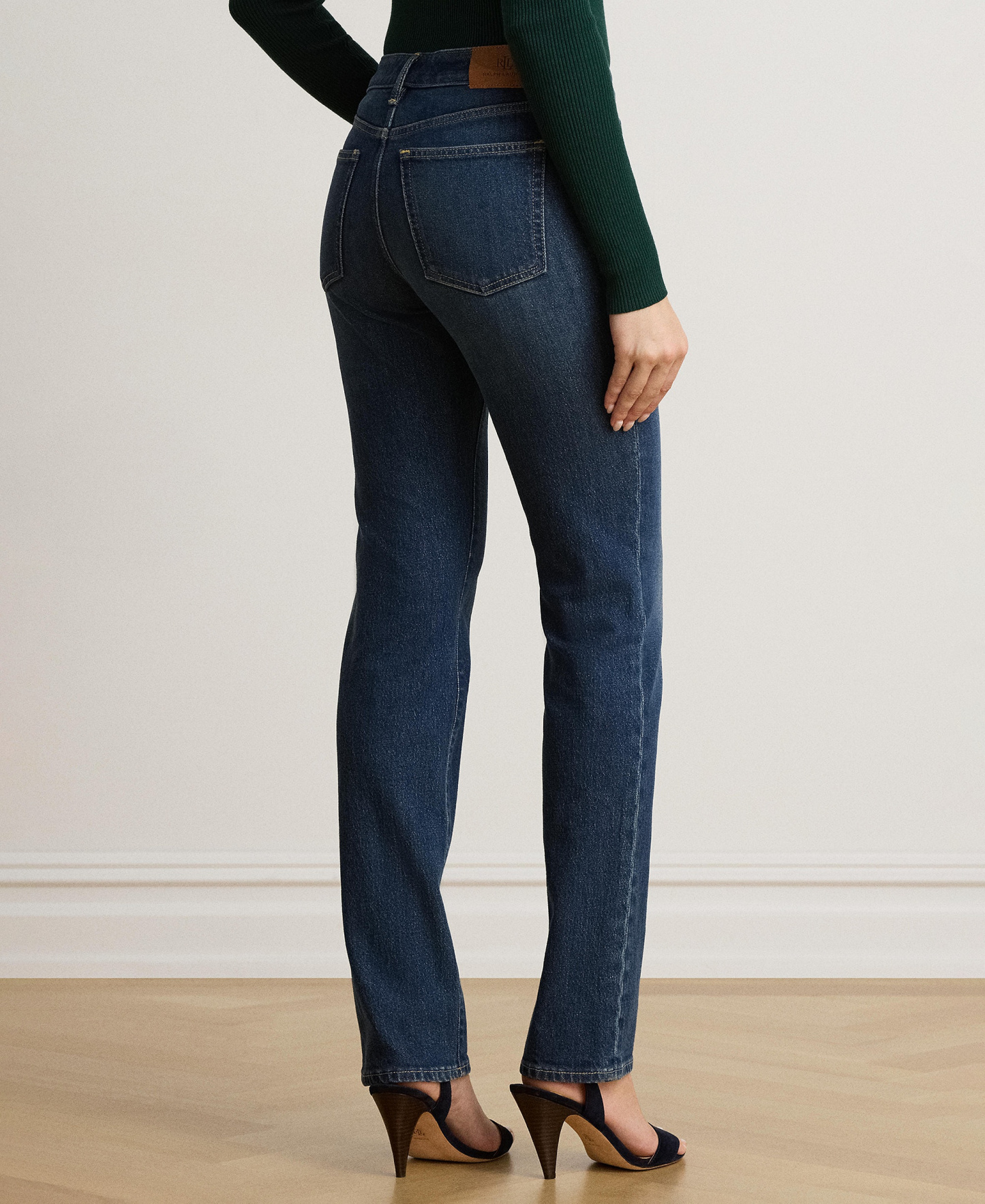 Lauren Ralph Lauren Women's Mid-Rise Slim Straight Jeans - Marina Wash