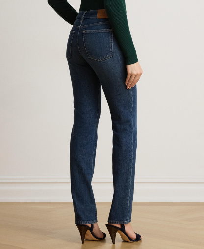 Lauren Ralph Lauren Women's Mid-Rise Slim Straight Jeans - Marina Wash