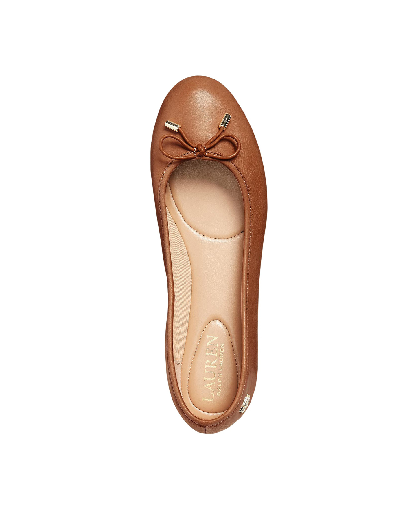 Lauren Ralph Lauren Women's Jayna Nappa Leather Slip-On Flats - Polo Tan