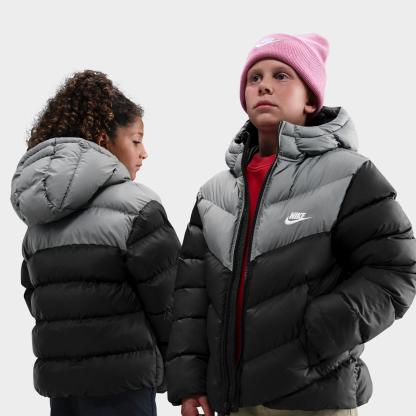 Big Kids' Nithtke Sportswear All Day Play Therma-FIT Puffer Jacket - Black/Grey