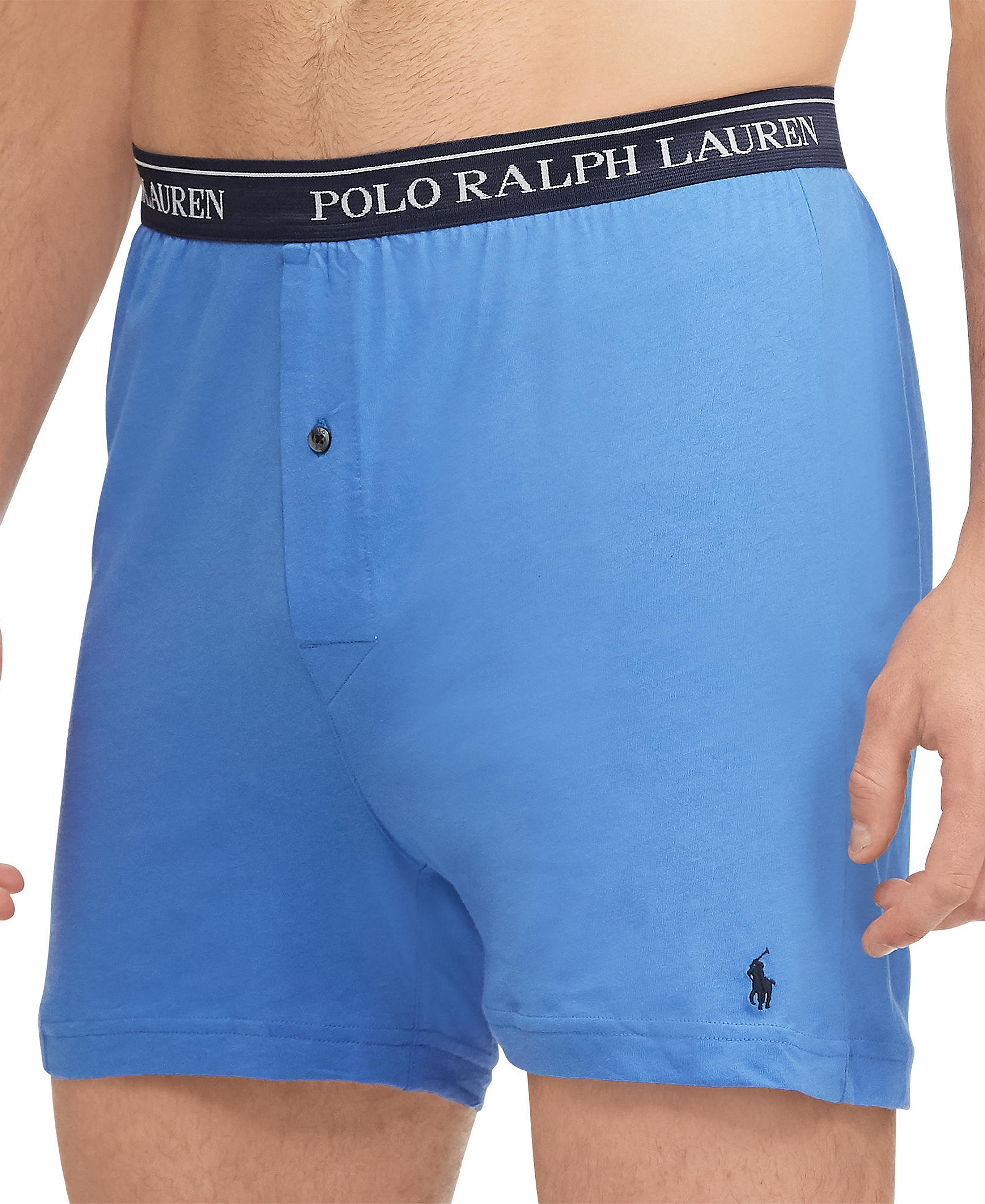 Polo Ralph Lauren Men's 5-Pack Classic-Fit Cotton Knit Boxers - Blue
