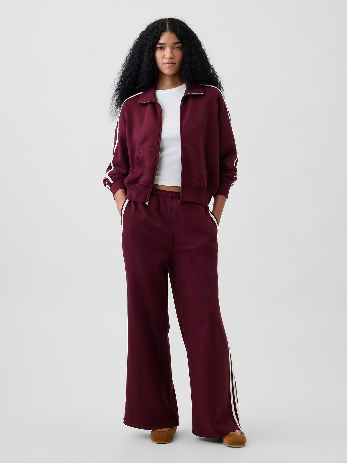 VintageSoft Baggy Sweatpants - Noir red
