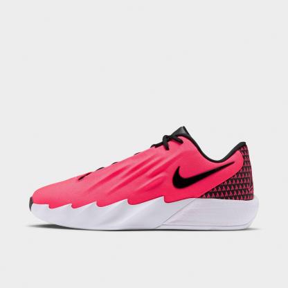 Men's Nithtke Ja Morant Twelve Time Basketball Shoes - Solar Red/Black/Photon Dust/Cobalt Bliss - Left shoe facing left. Outside of the shoe.