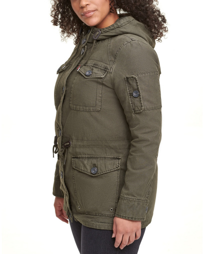 Levi's Women's Hooded Military Jacket - Army Green