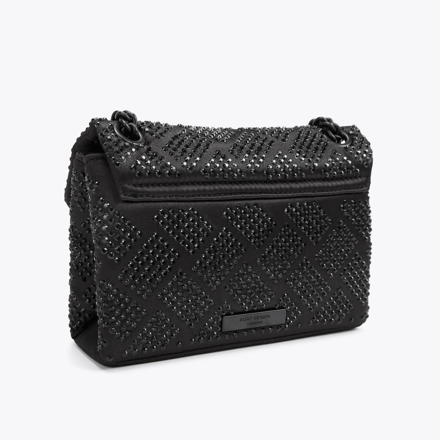 Kurt Geiger London Mini Crystal Kensington Bag - Black - view 4