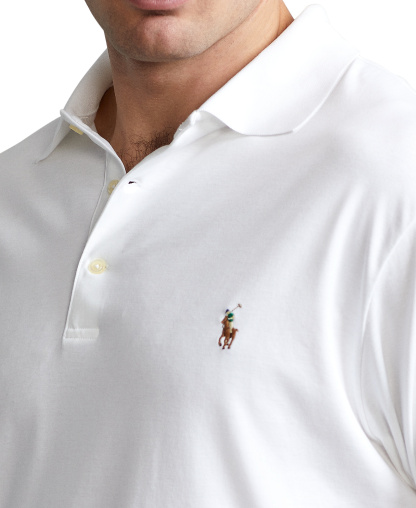 Polo Ralph Lauren Men's Big & Tall Solid Polo Shirt - White