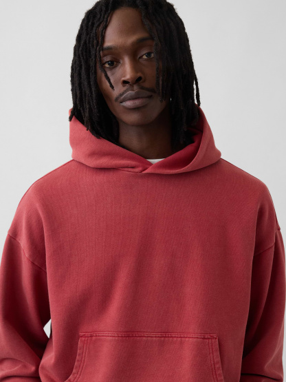 Adult Heavyweight Oversized Hoodie - BARN RED