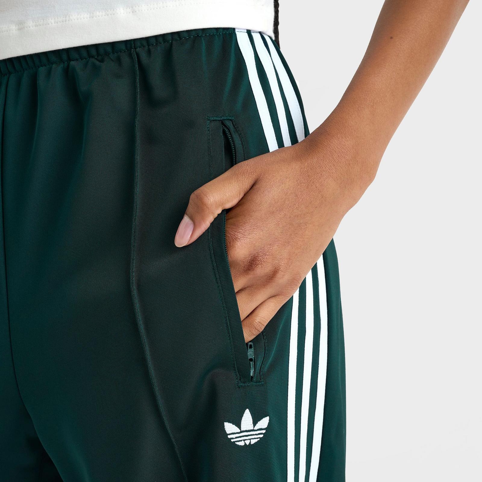 Women's adidas Originals adicolor 3-Stripes Firebird Loose Track Pants - Aurora Ivy/White - view 5