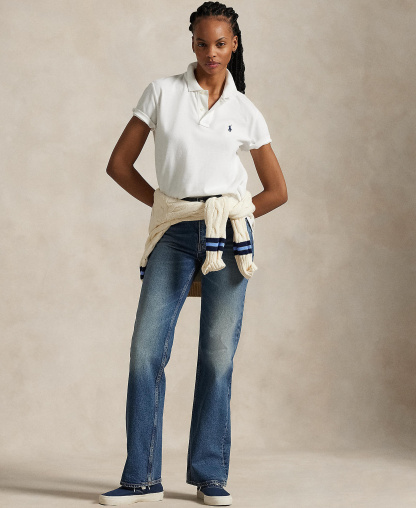 Polo Ralph Lauren Women's Classic-Fit Mesh Polo Shirt - White