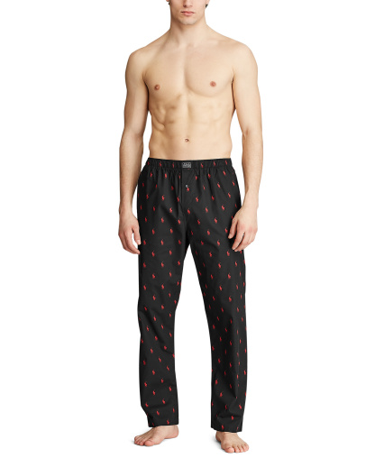 Polo Ralph Lauren Men's Polo Player Pajama Pants - Black/Red