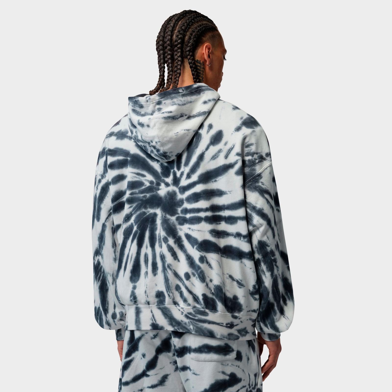 Men's Jordan Brooklyn Fleece Tie-Dye Festival Pullover Hoodie - Sail/Off-Noir/Black - view 3