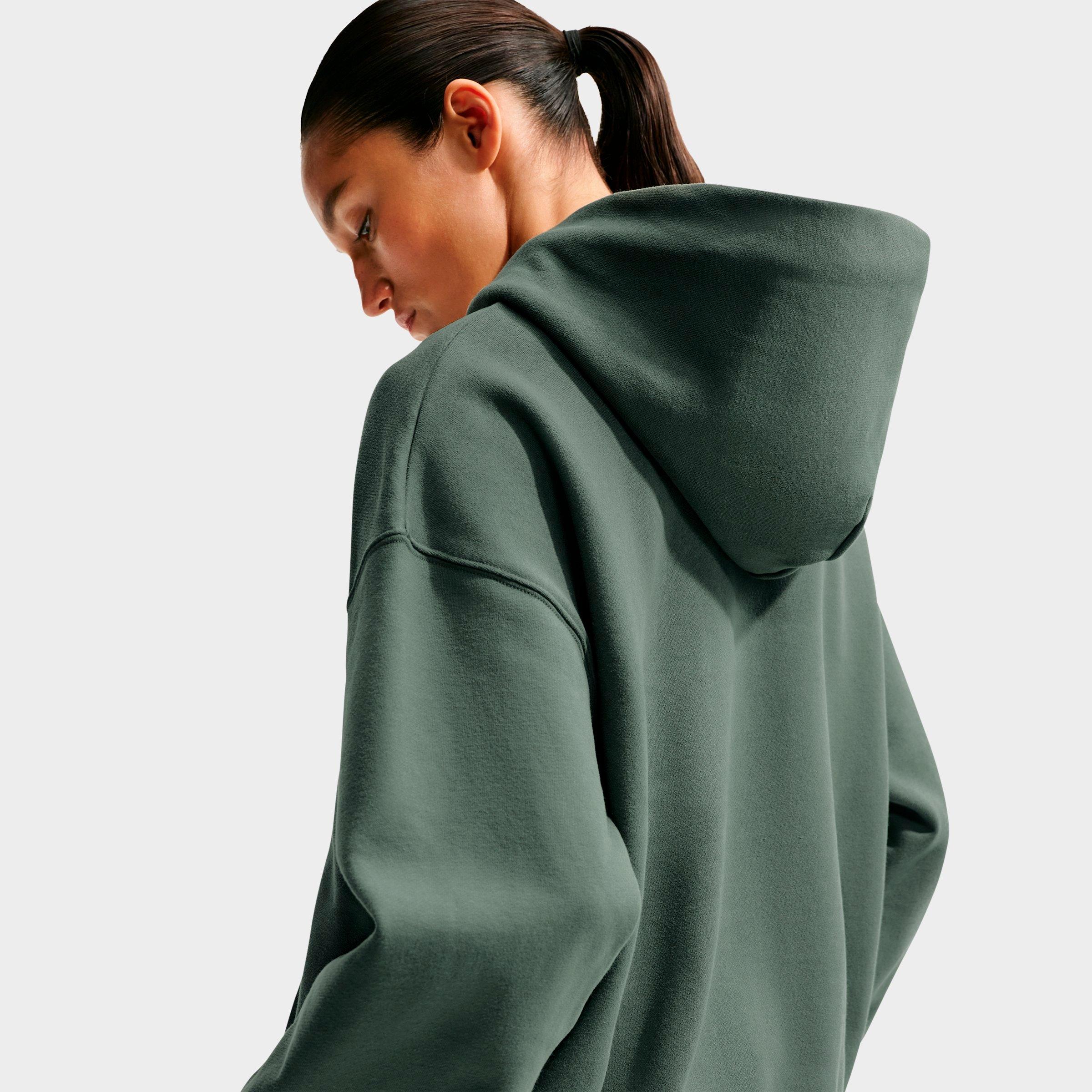 Women's Nithtke Studio Fleece Medium-Weight Camo Oversized Pullover Hoodie - Camo Green/Sail