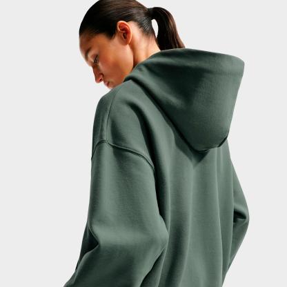 Women's Nithtke Studio Fleece Medium-Weight Camo Oversized Pullover Hoodie - Camo Green/Sail