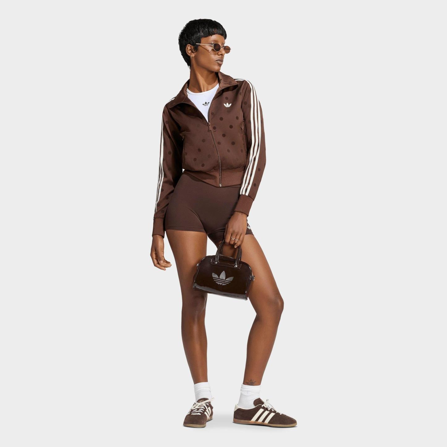 Women's adidas Originals Firebird Polka Dot Satin Track Jacket - Auburn