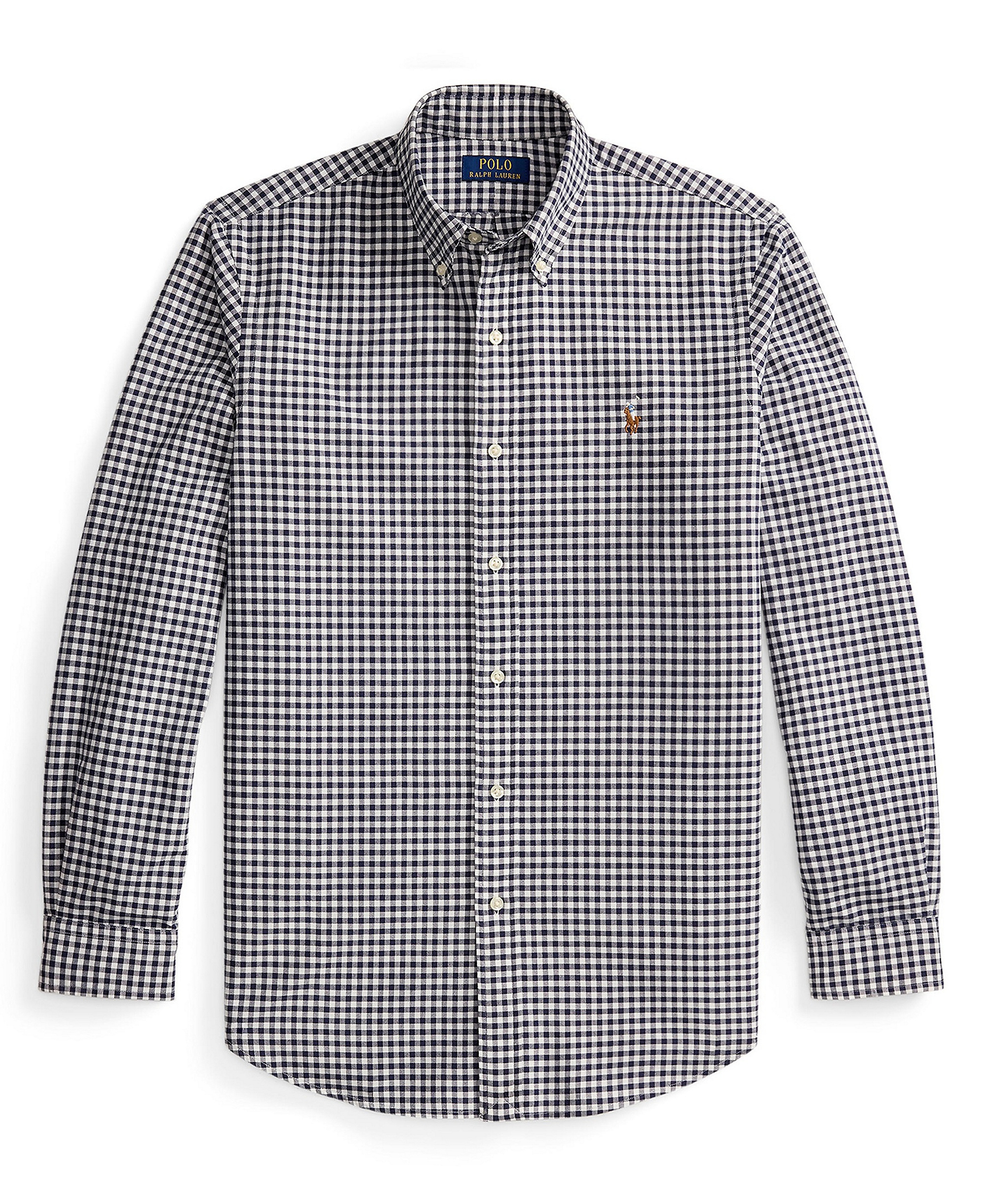 Polo Ralph Lauren Men's Classic-Fit Plaid Brushed Oxford Shirt - Navy White