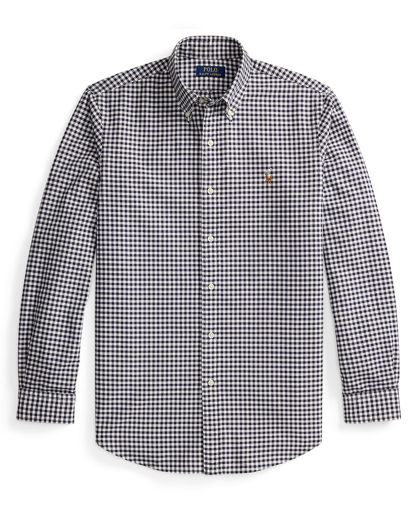Polo Ralph Lauren Men's Classic-Fit Plaid Brushed Oxford Shirt - Navy White