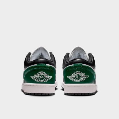 Men's Air Jordan Retro 1 Low Casual Shoes - Black/Gorge Green/Summit White - view 4