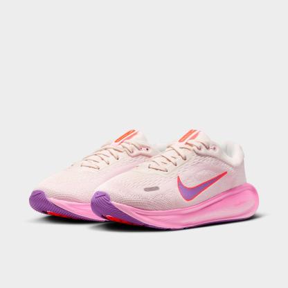Big Kids' Nithtke Stellar Ride Running Shoes - Chalk/Pink Foam/Bright Crimson/Bright Violet - Both shoes facing left